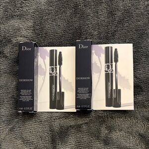 2x Dior DIORSHOW Mascara Volume 090 Noir Black 4ml / 0.13oz each Travel Size